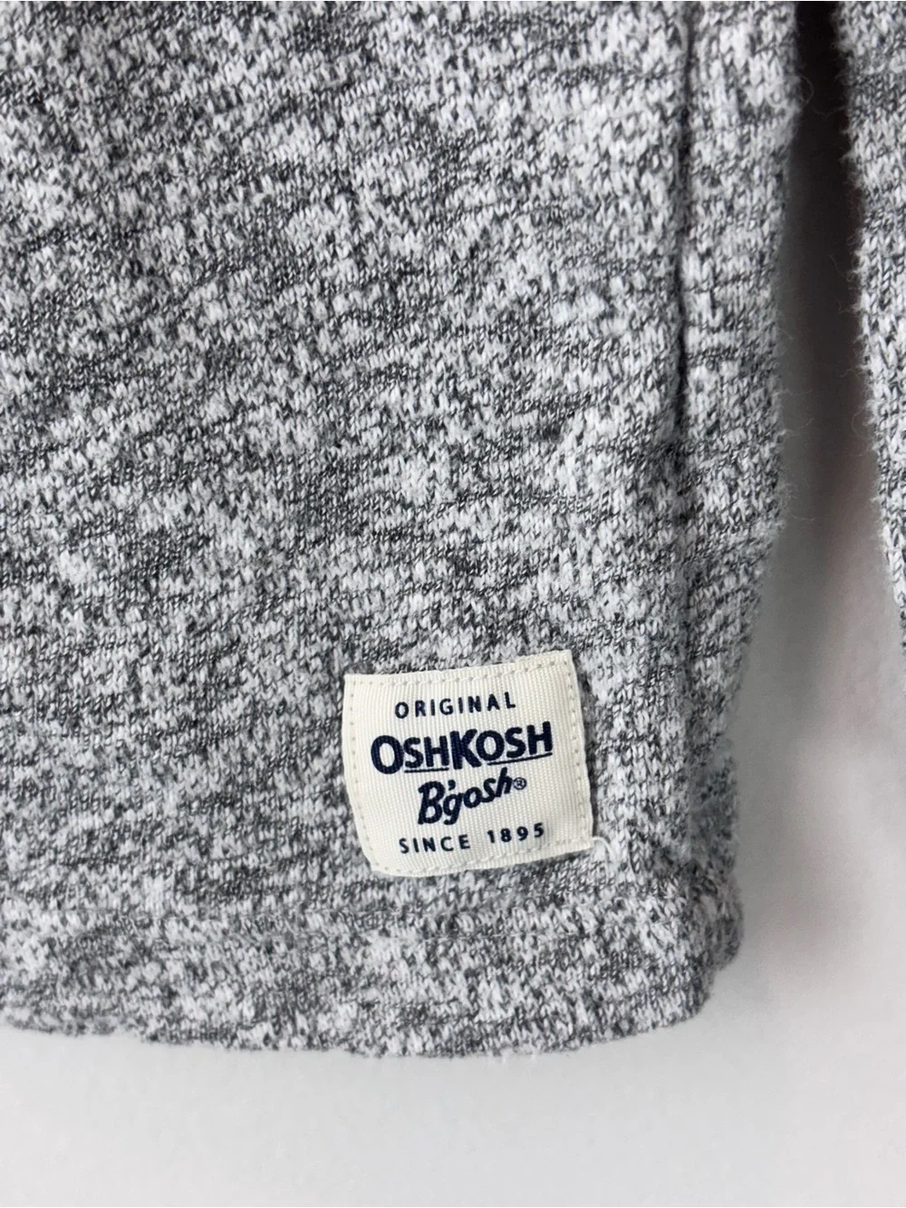 OshKosh B'gosh Boys 14/14A Gray Colorblock Long Sleeve Pocket Red Black